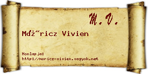 Móricz Vivien névjegykártya