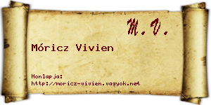 Móricz Vivien névjegykártya
